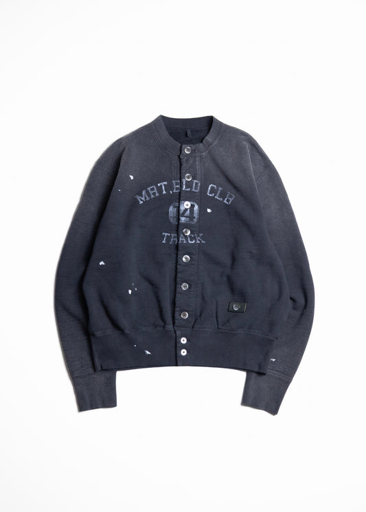 [KHOKI] Vintage-effect sweat cardigan