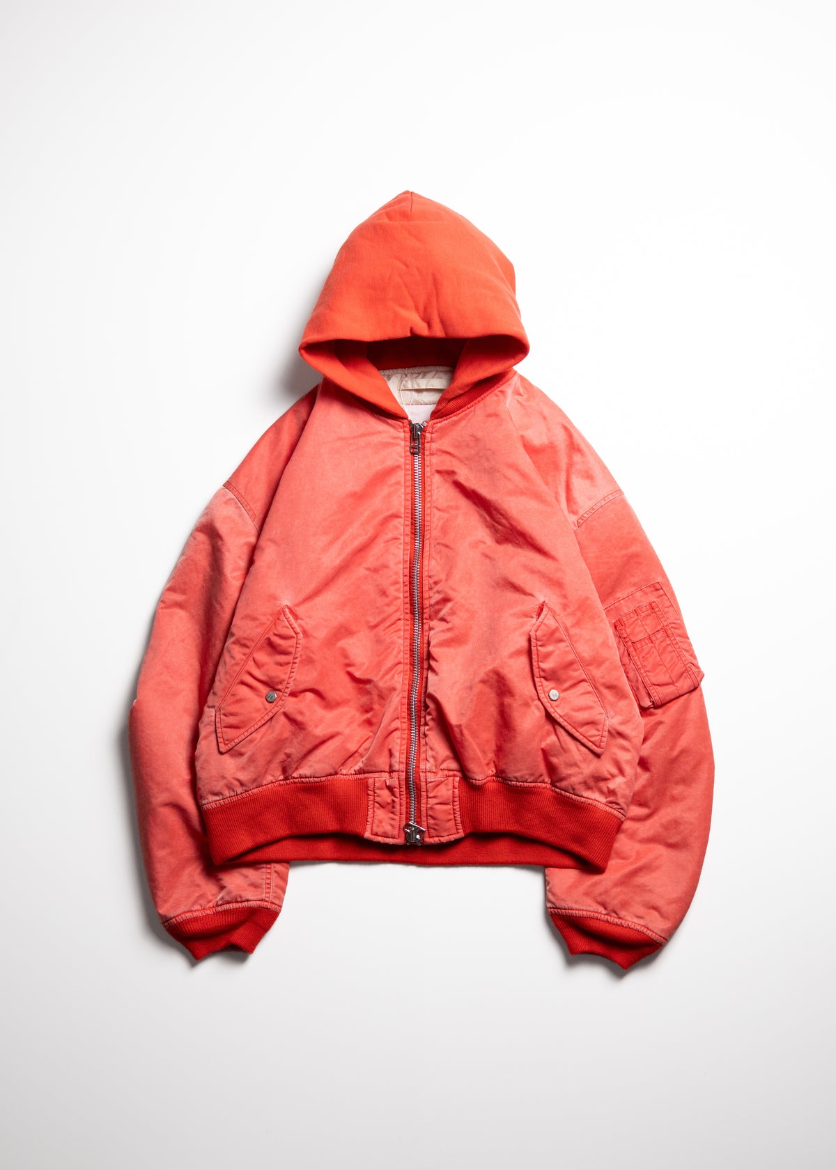 [ROTOL] Acid Dye Hooded Bomber Blouson
