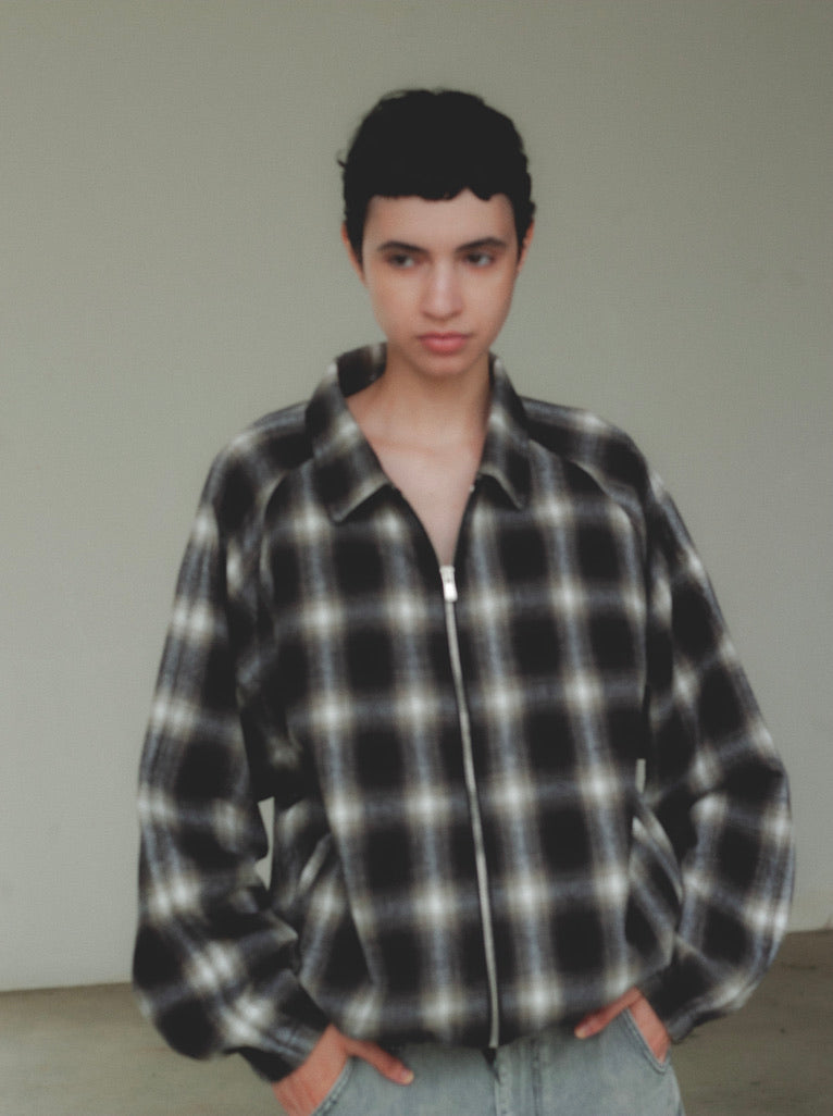 CABARET POVAL（キャバレーポバール）Ombre Check Drizzler Shirt