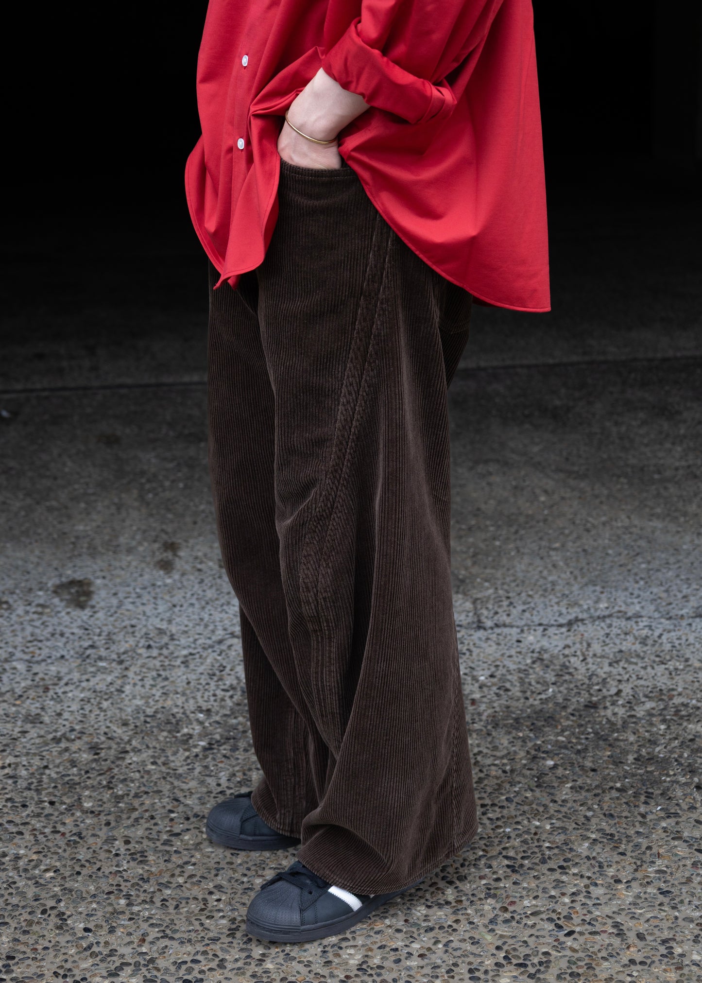 [NVRFRGT] 3D TWISTED WIDE LEG 5P PANTS