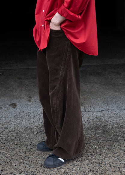 [NVRFRGT] 3D TWISTED WIDE LEG 5P PANTS