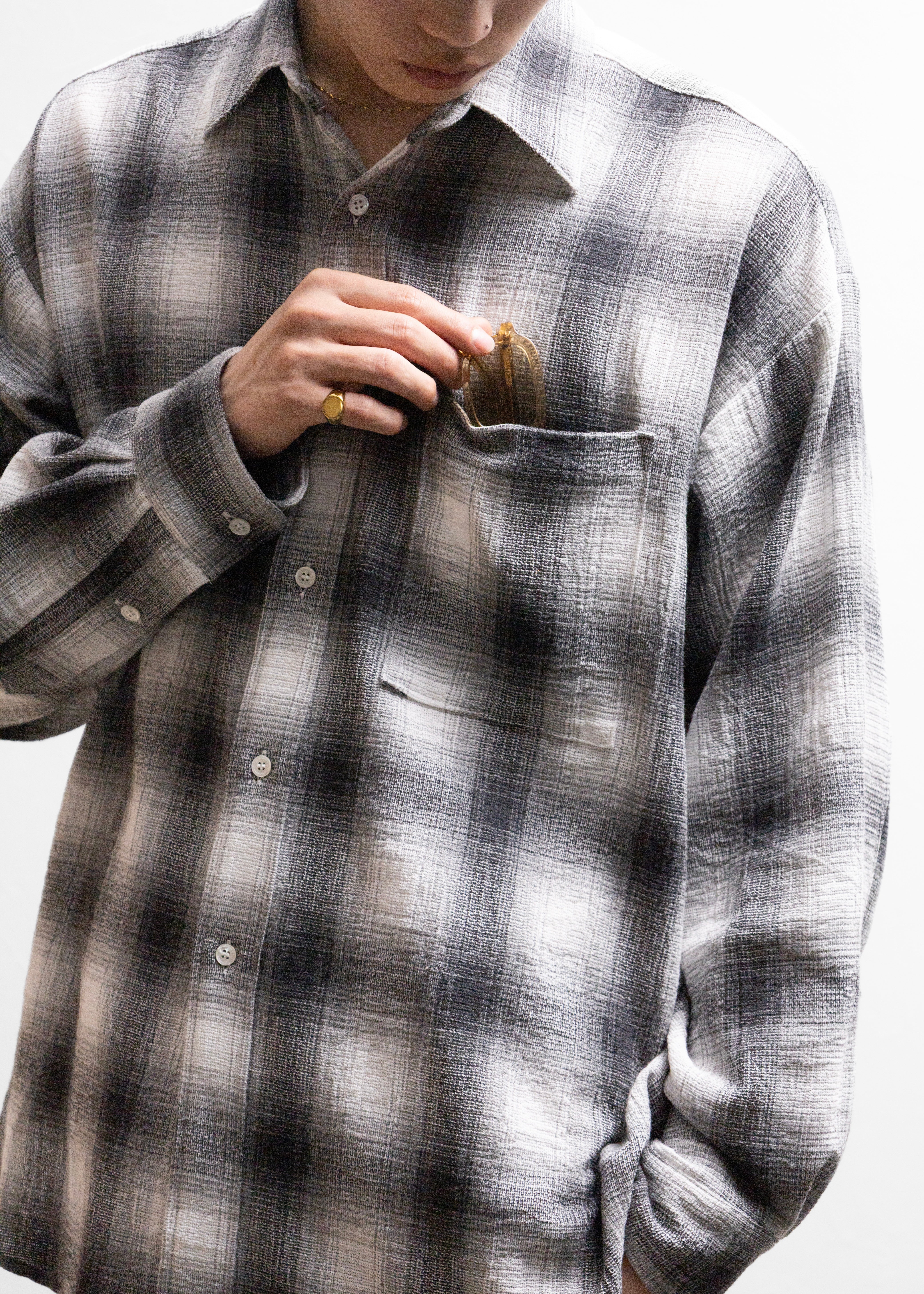 ROTOL（ロトル）Dry Ombre Wide Shirt – process