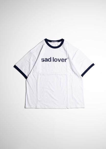 CABARET POVAL Sad Lover Ringer Tシャツ リンガー ネイビー 正面 