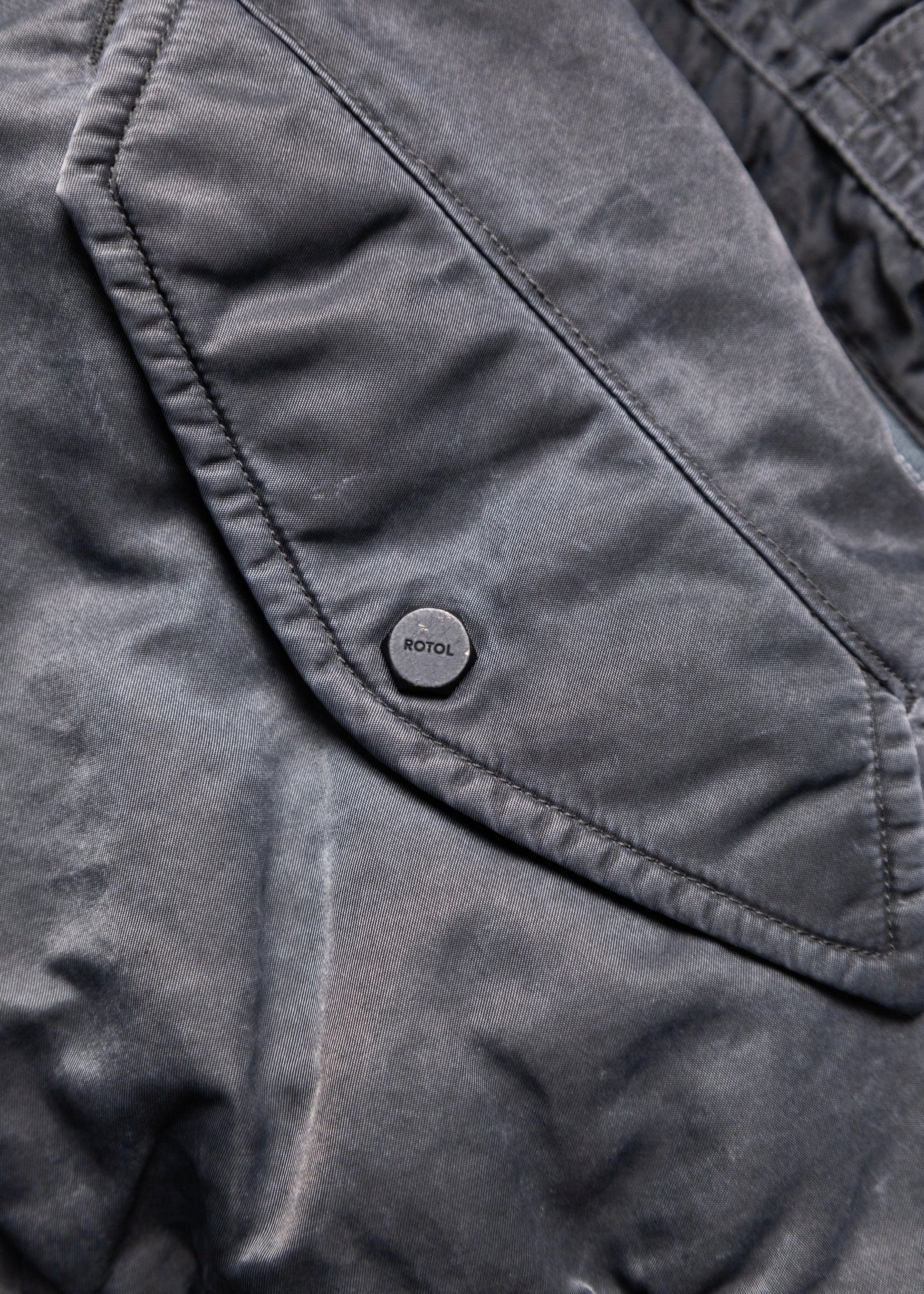 [ROTOL] Acid Dye Hooded Bomber Blouson
