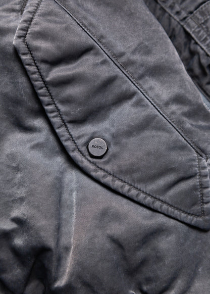 [ROTOL] Acid Dye Hooded Bomber Blouson