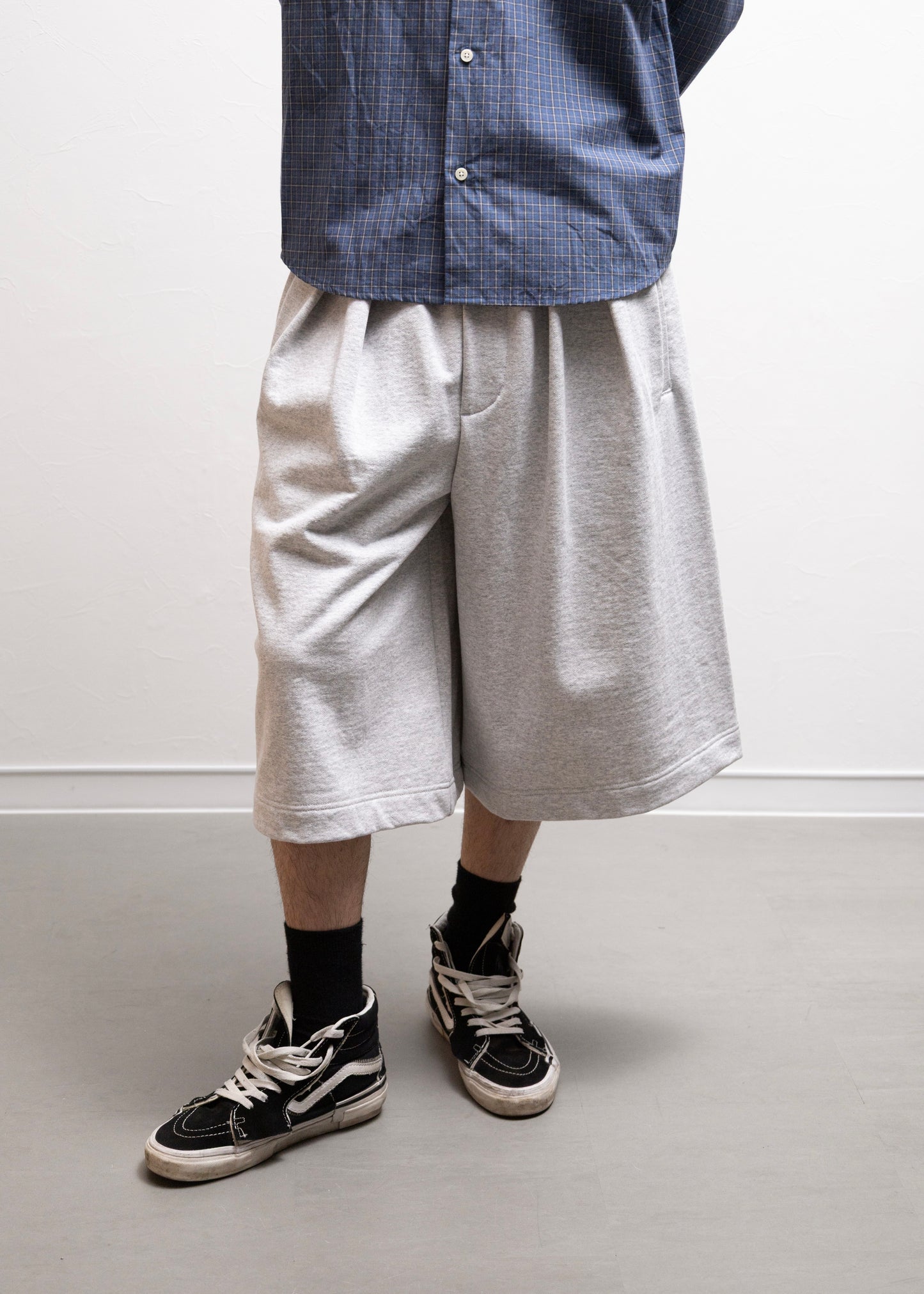 [ROTOL] Double Tuck Hakama Sweat Shorts