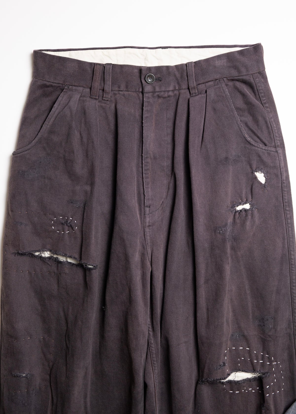 [ANACHRONORM] KERSEY TUCK WIDE PANTS