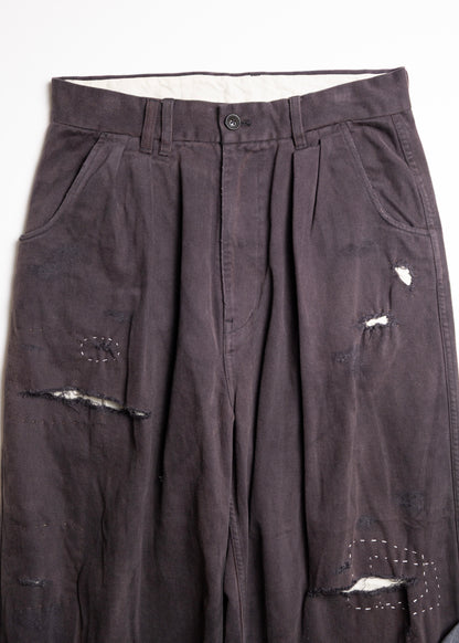 [ANACHRONORM] KERSEY TUCK WIDE PANTS