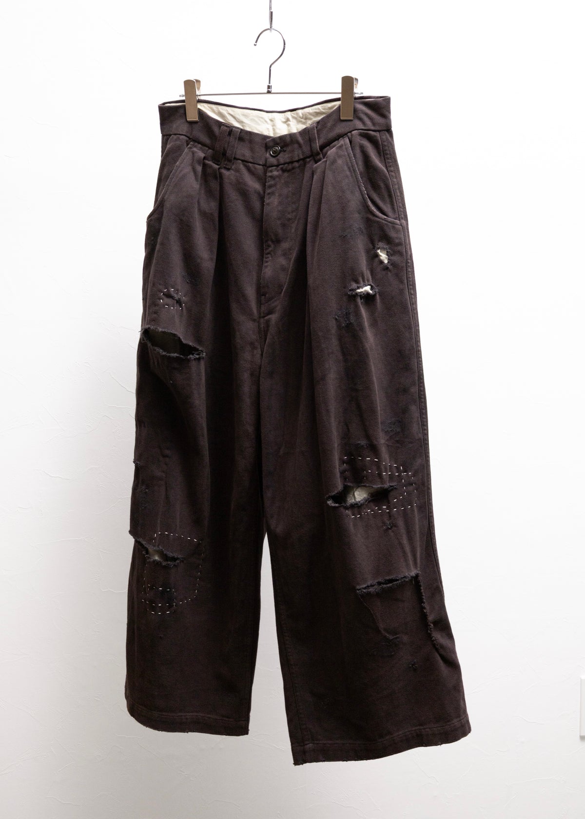 [ANACHRONORM] KERSEY TUCK WIDE PANTS