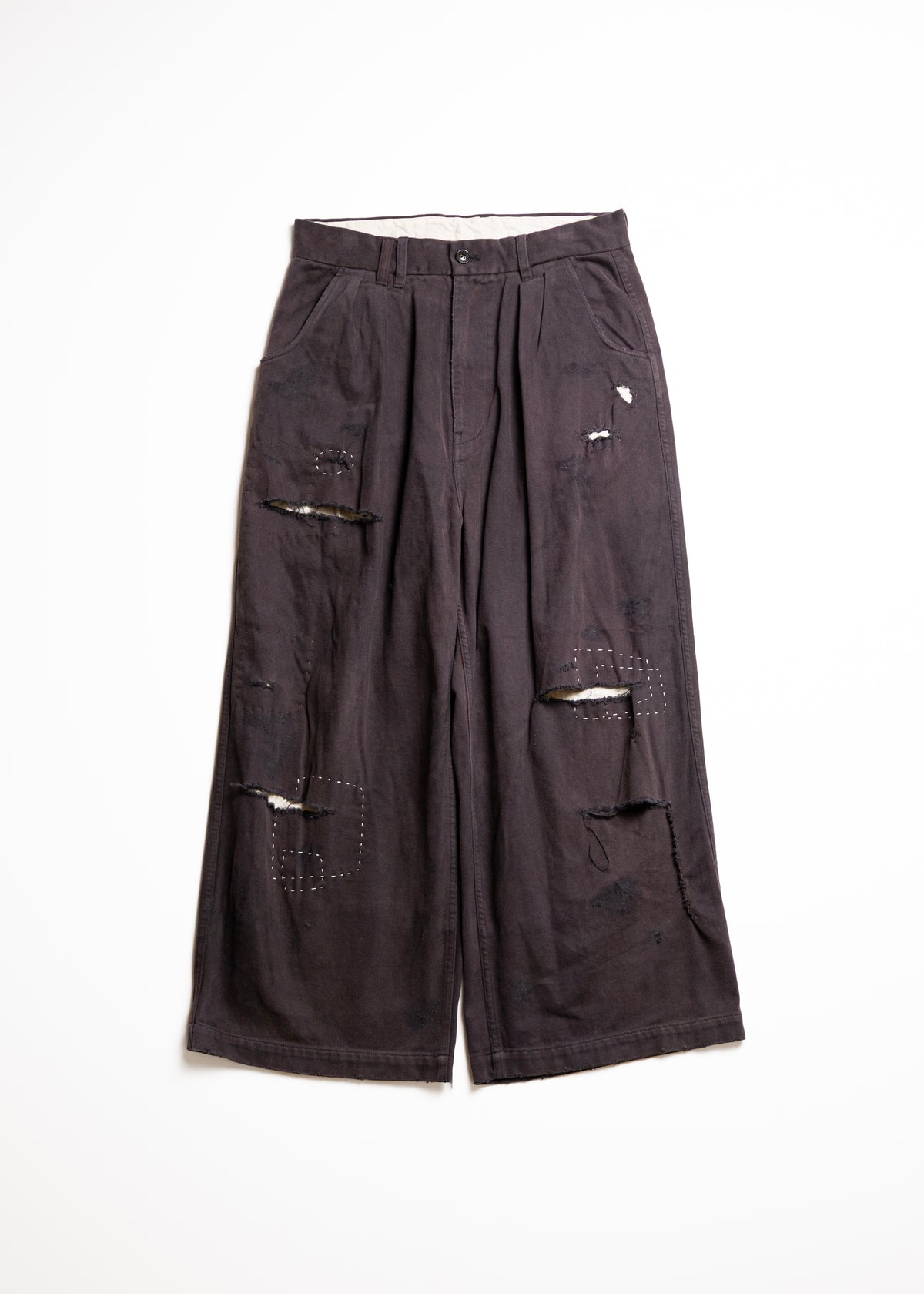 [ANACHRONORM] KERSEY TUCK WIDE PANTS