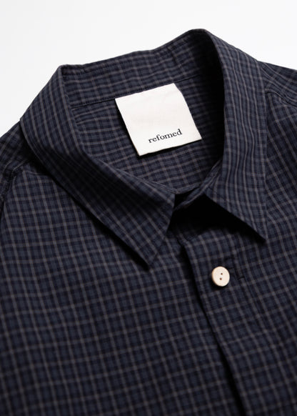 [refomed] WRIST PATCH WIDE SHIRT "CHECK"