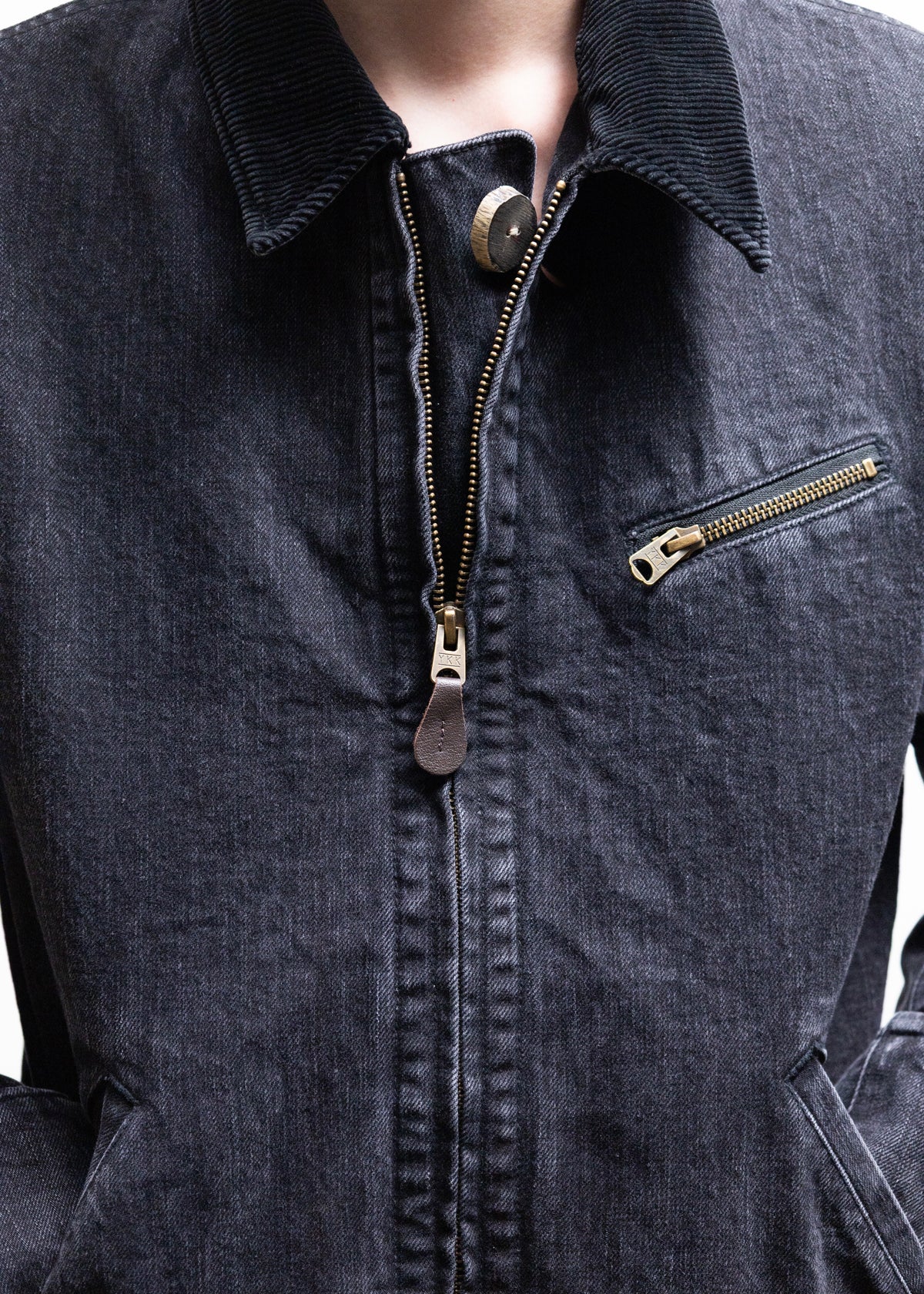 [KHOKI] Faded Denim Zip Jacket