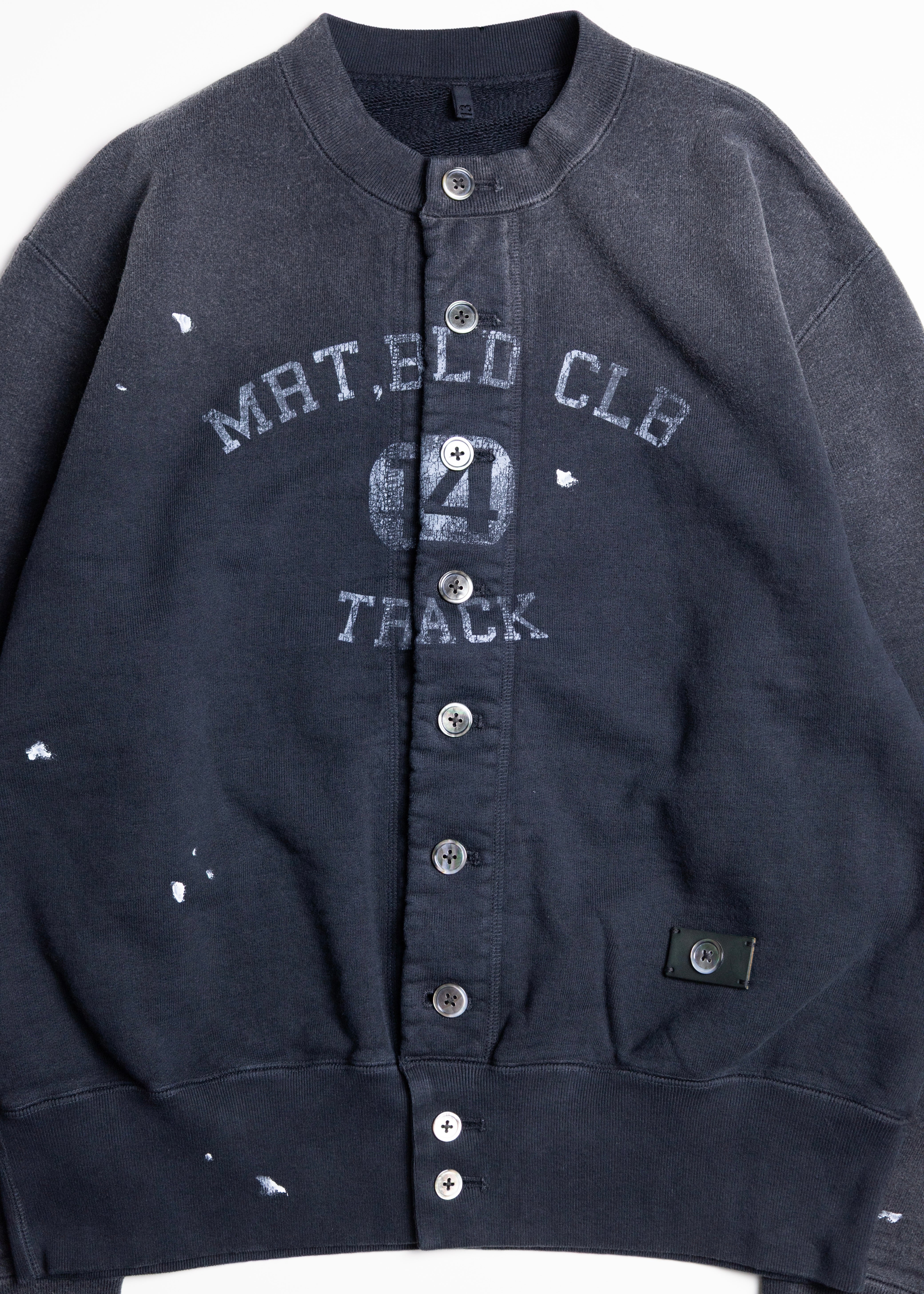 KHOKI （コッキ）Vintage-effect sweat cardigan – process