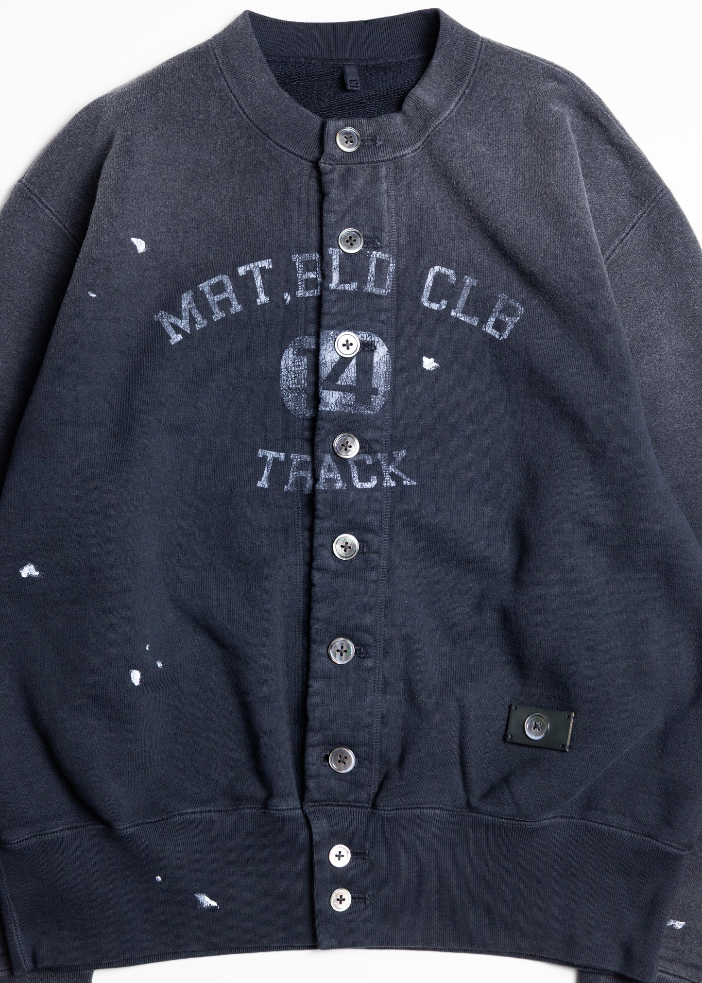 [KHOKI] Vintage-effect sweat cardigan