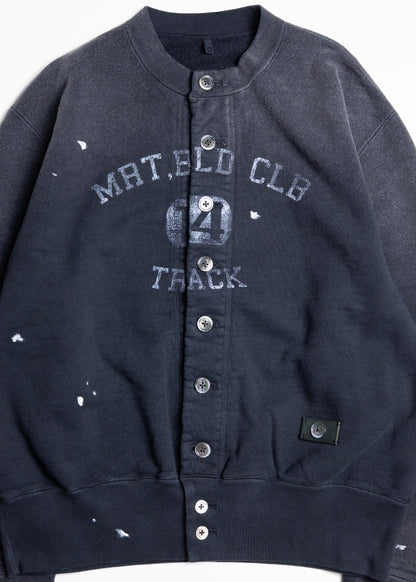 [KHOKI] Vintage-effect sweat cardigan