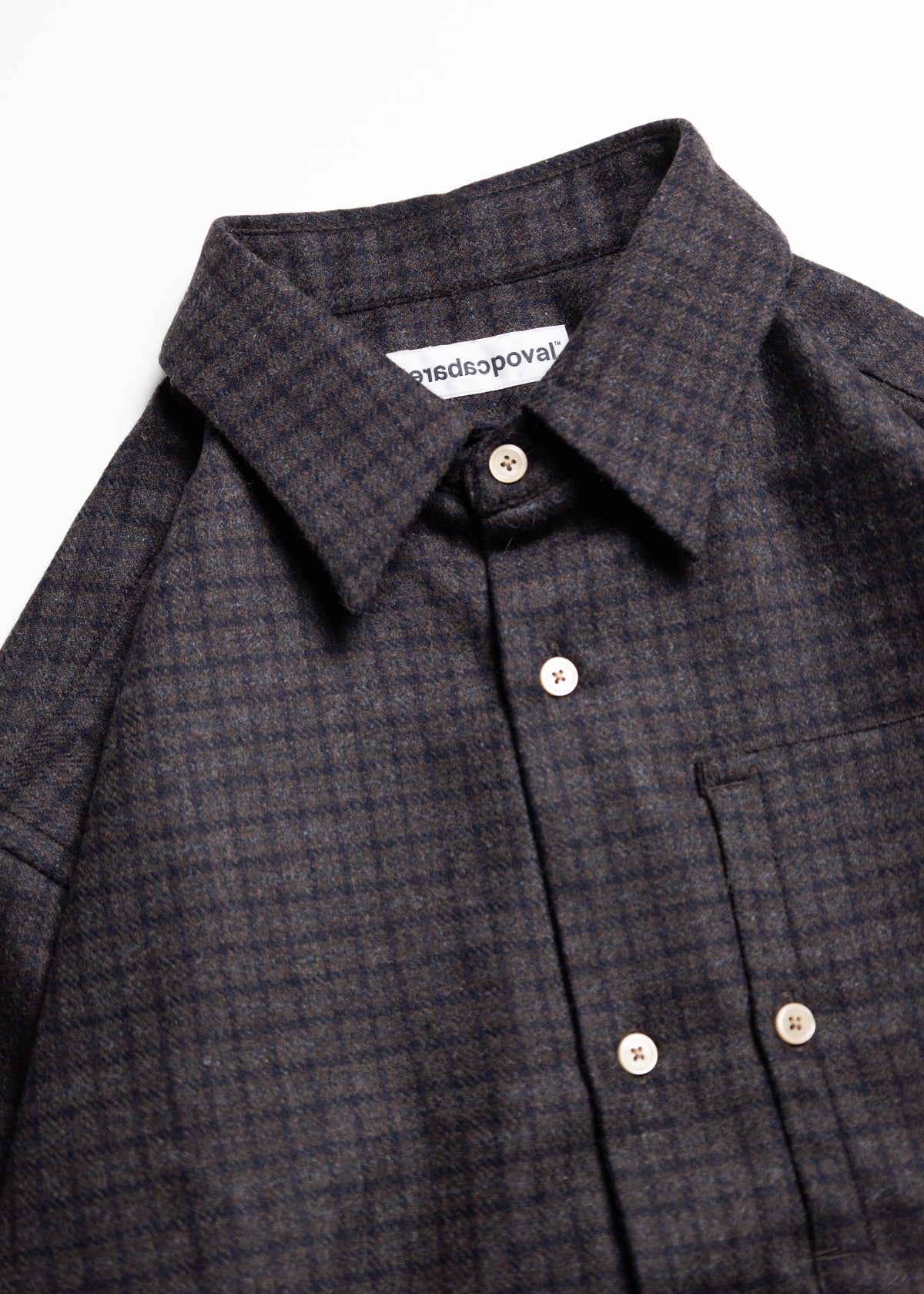 [CABARET POVAL] Rewool Plaid L/S Shirt