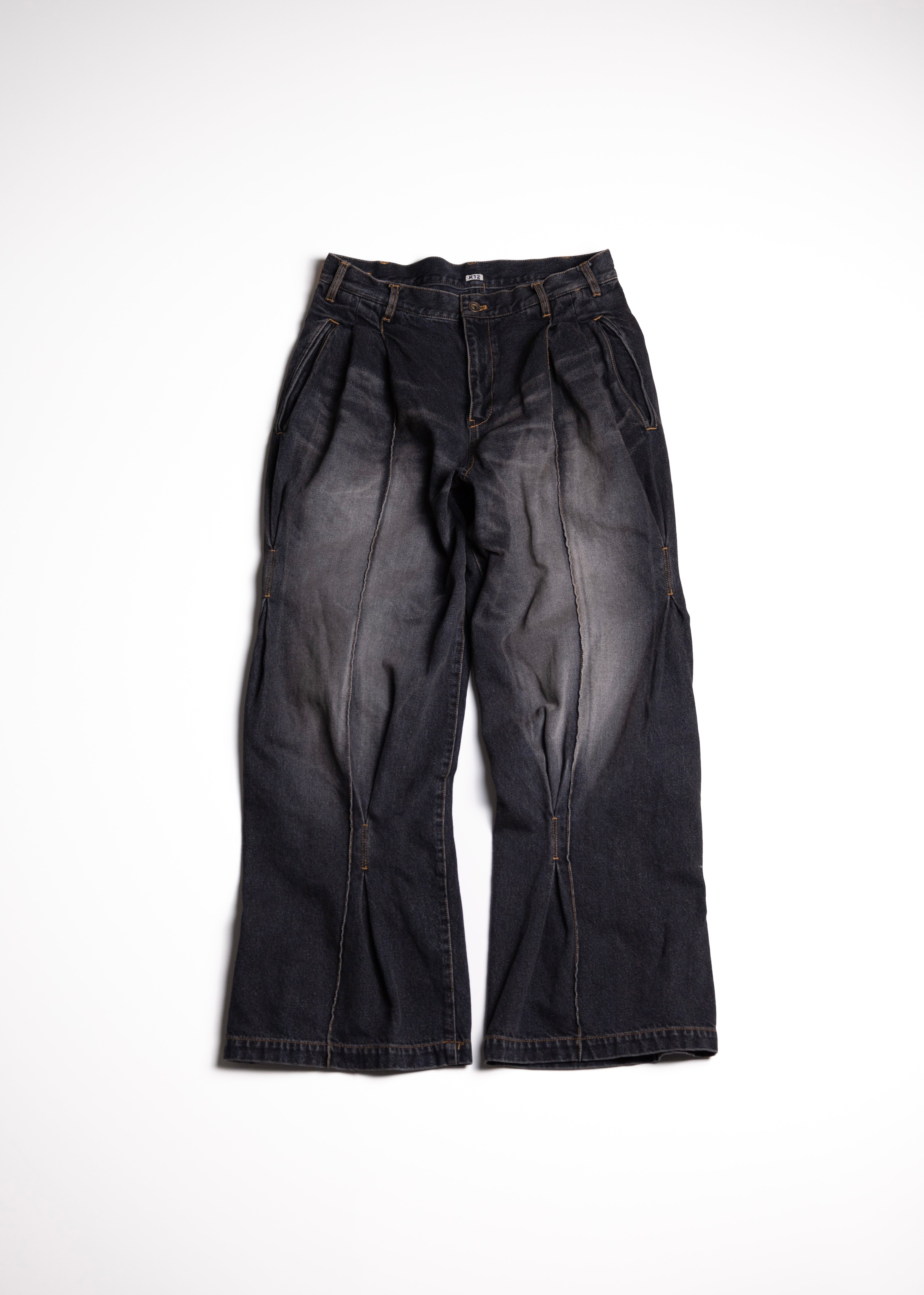 KHOKI （コッキ）Pleat-design denim pants - 通販 – process