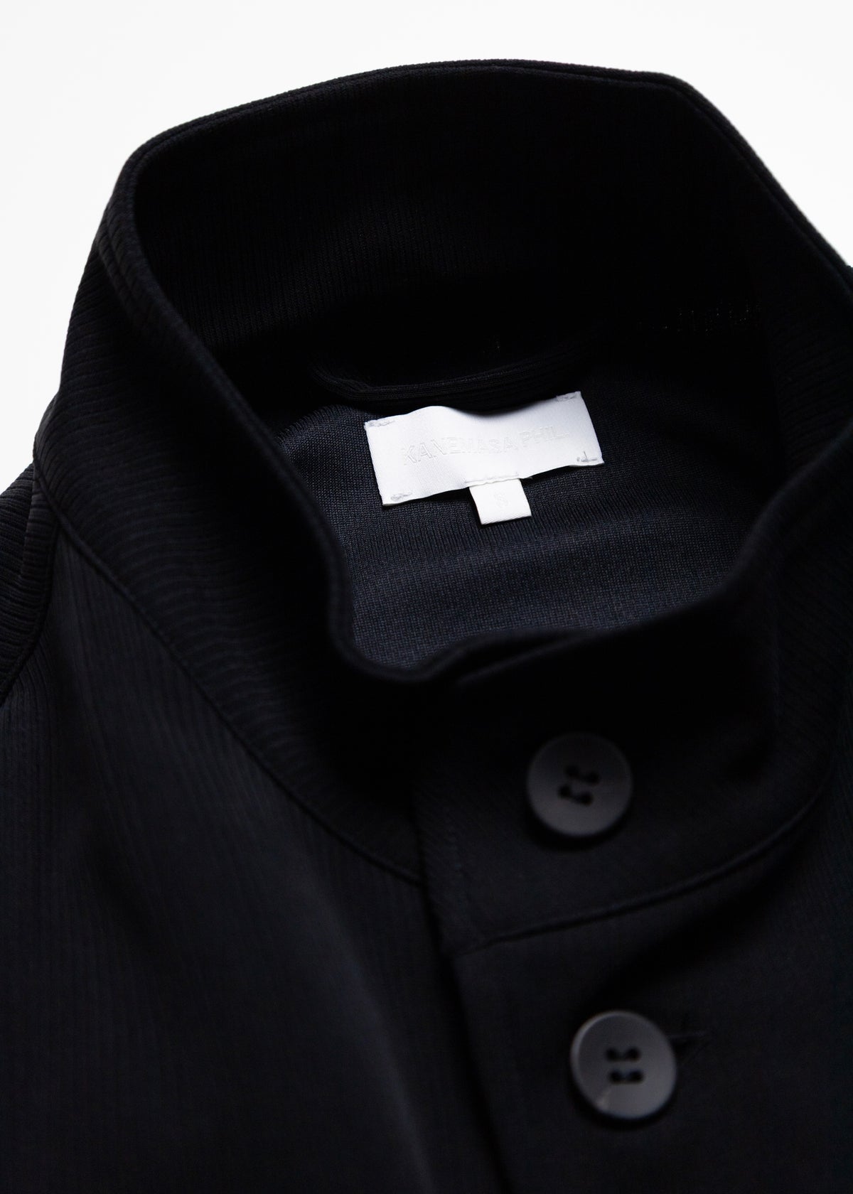 [KANEMASA PHIL.] 22G Cupro Fibril Rib Collarless Coveralls