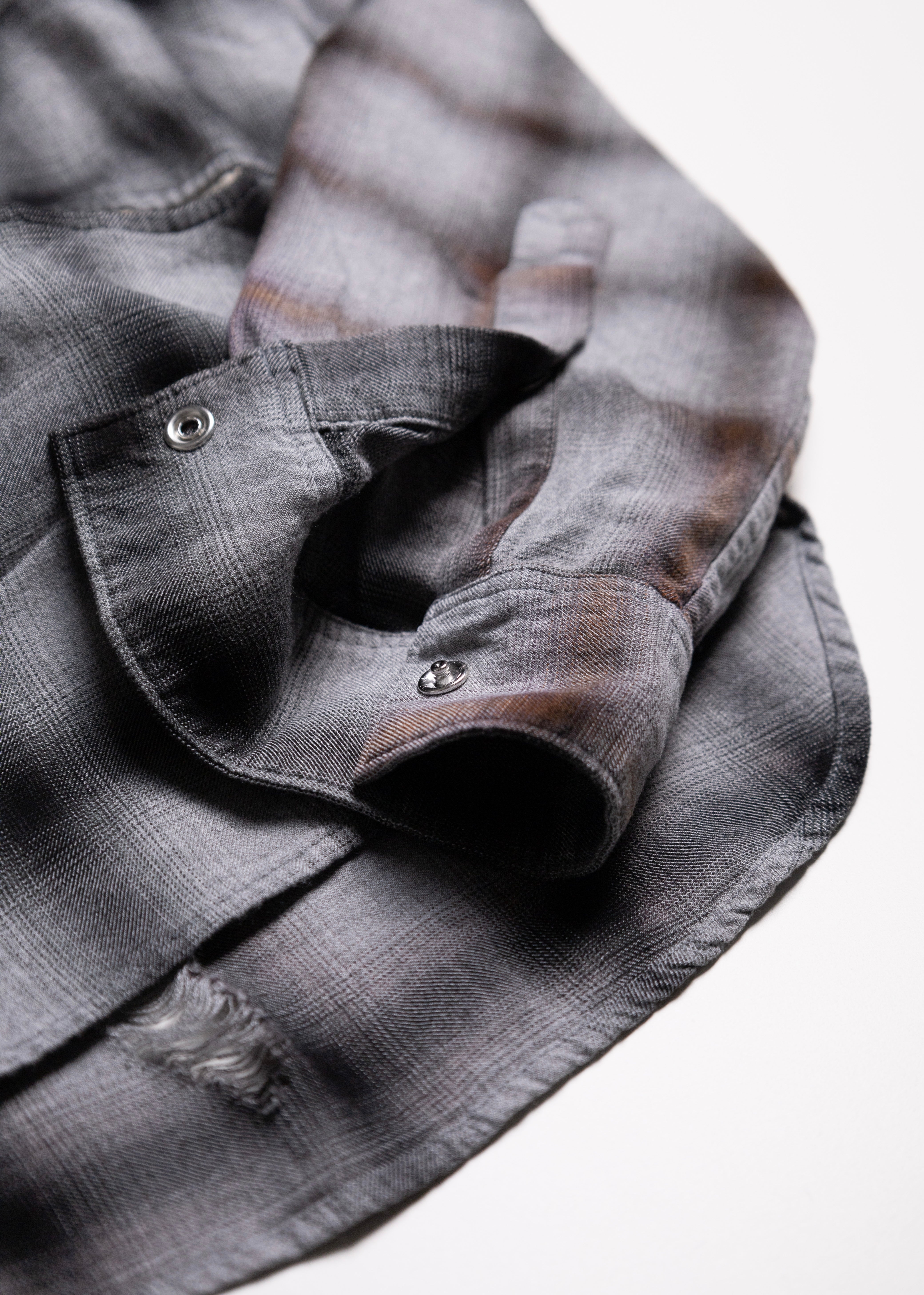 KHOKI （コッキ） Vintage-eﬀect shirt - 通販 – process