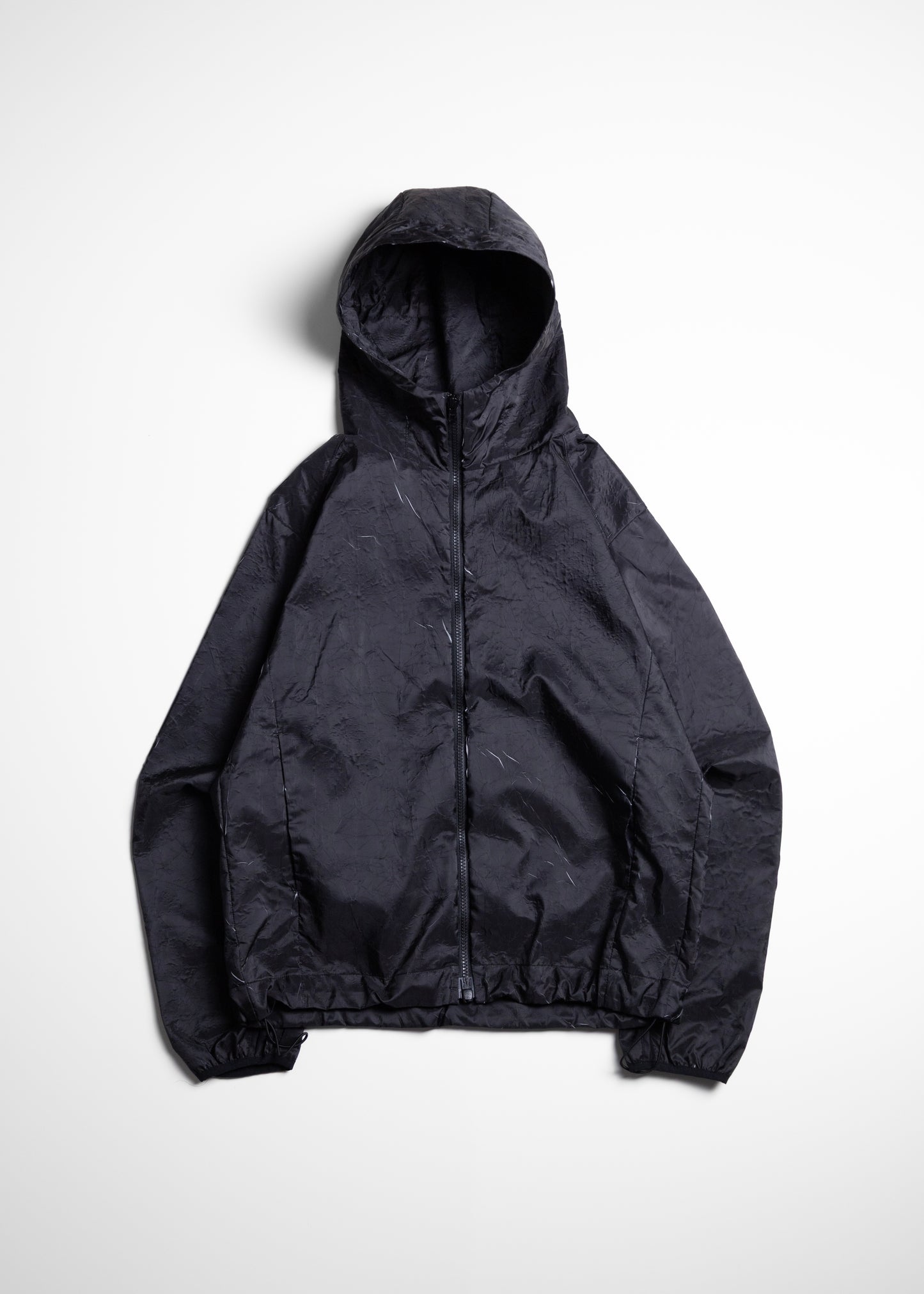 ryaw Inverted Pleat SHELL ナイロン シェル ブラック 正面