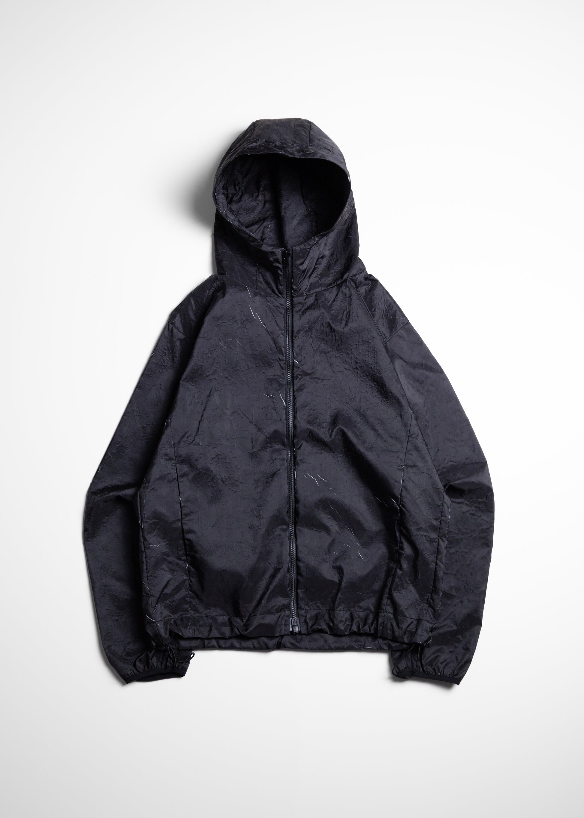 ryaw Inverted Pleat SHELL ナイロン シェル ブラック 正面