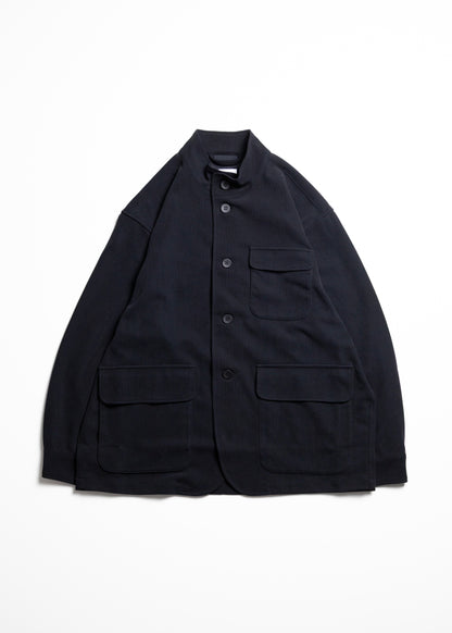 [KANEMASA PHIL.] 22G Cupro Fibril Rib Collarless Coveralls