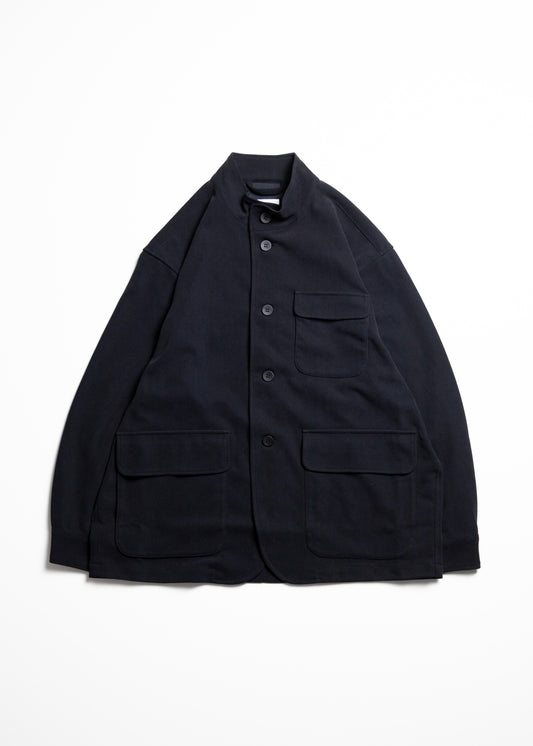 [KANEMASA PHIL.] 22G Cupro Fibril Rib Collarless Coveralls