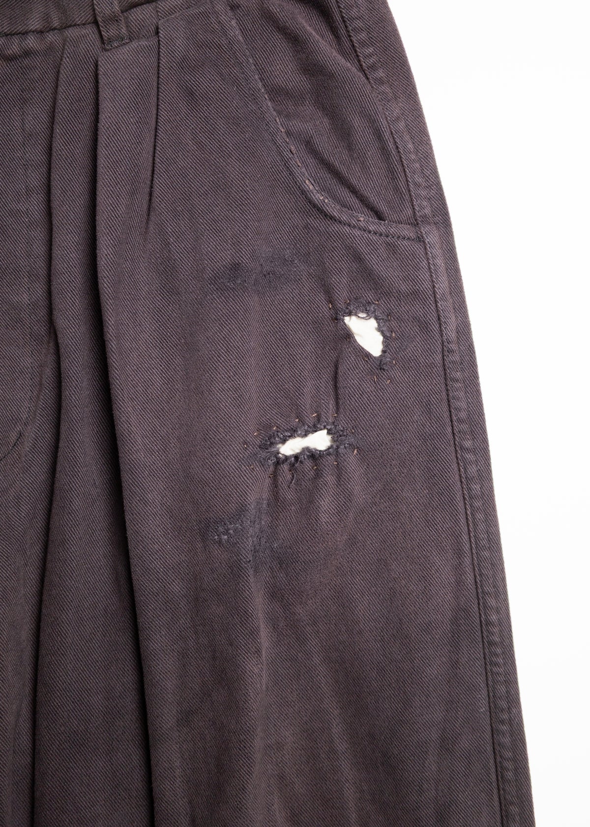 [ANACHRONORM] KERSEY TUCK WIDE PANTS