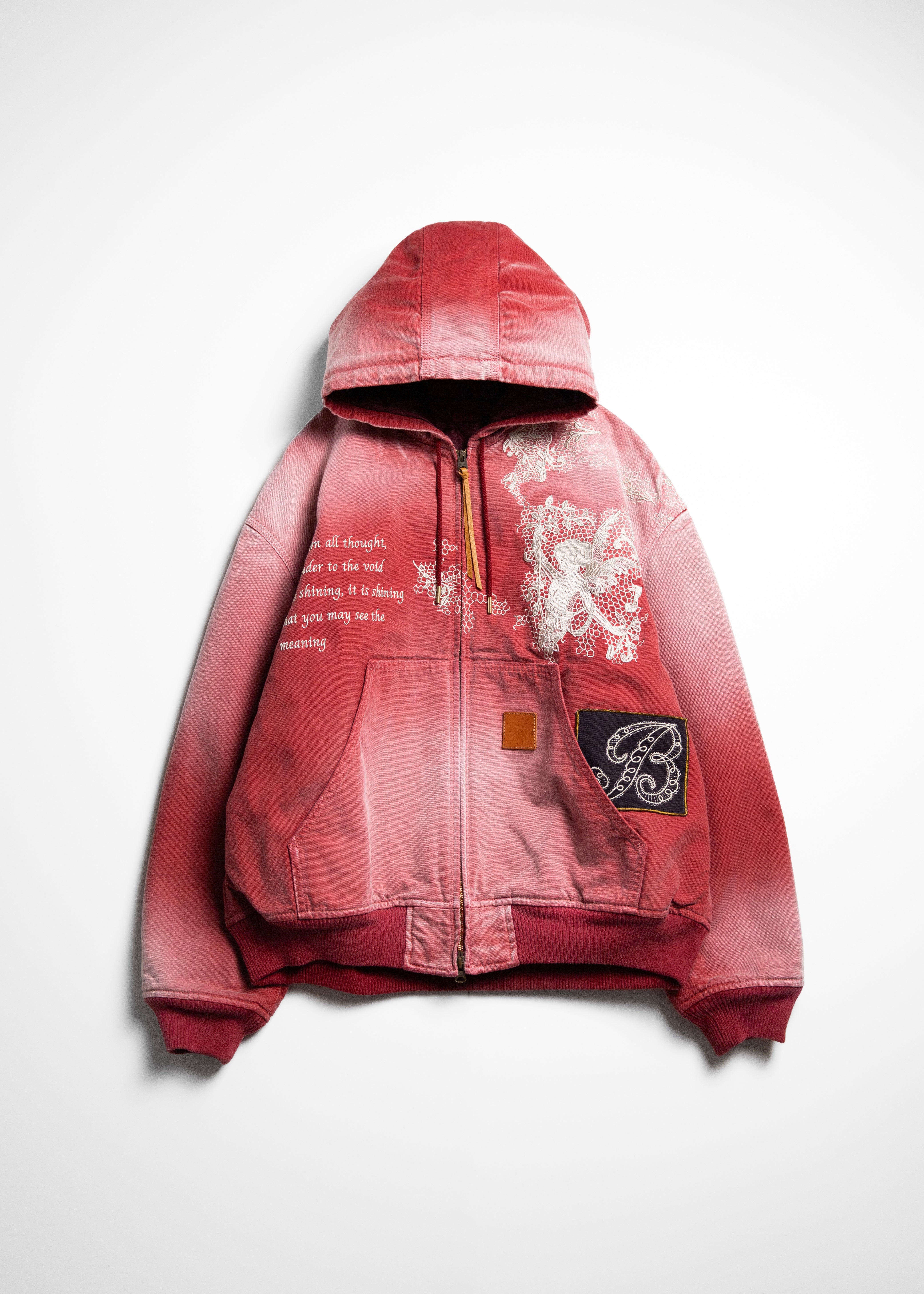 KHOKI （コッキ）Vintage-effect embroidered jacket – process