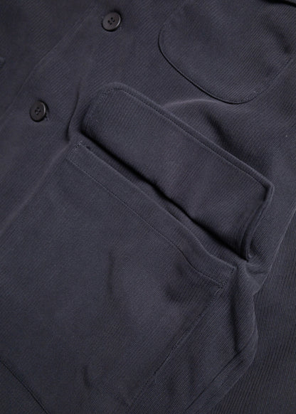 [KANEMASA PHIL.] 22G Cupro Fibril Rib Collarless Coveralls