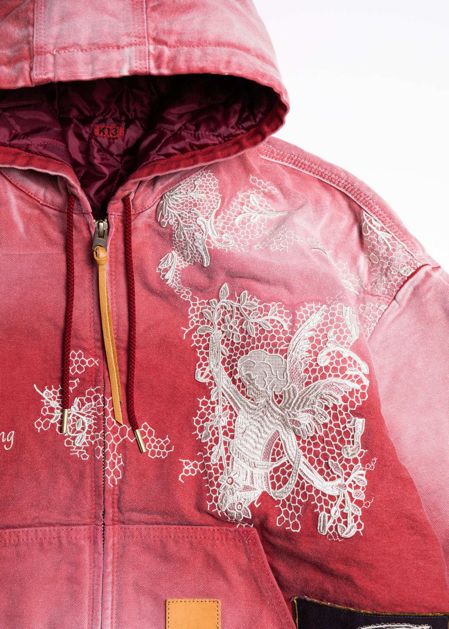 [KHOKI] Vintage-effect embroidered jacket