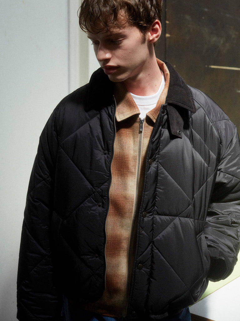 CABARET POVAL（キャバレーポバール）Wool Ombre Check Drizzler