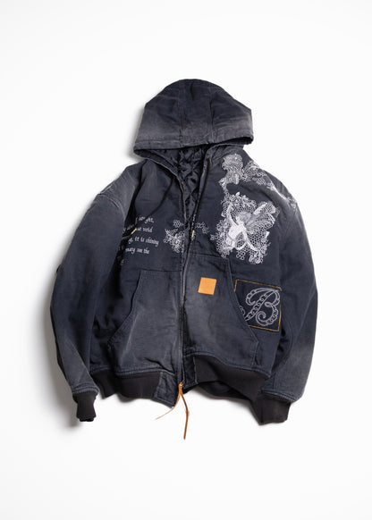 [KHOKI] Vintage-effect embroidered jacket