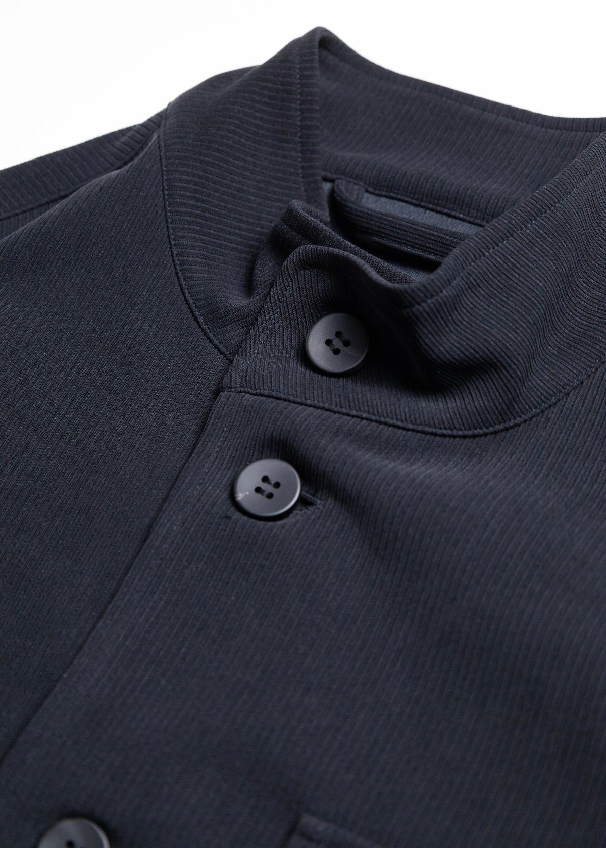 [KANEMASA PHIL.] 22G Cupro Fibril Rib Collarless Coveralls