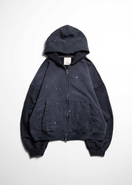 refomed FRESH MAN ZIPUP HOODIE スウェット パーカー フーディー 正面 CHARCOAL