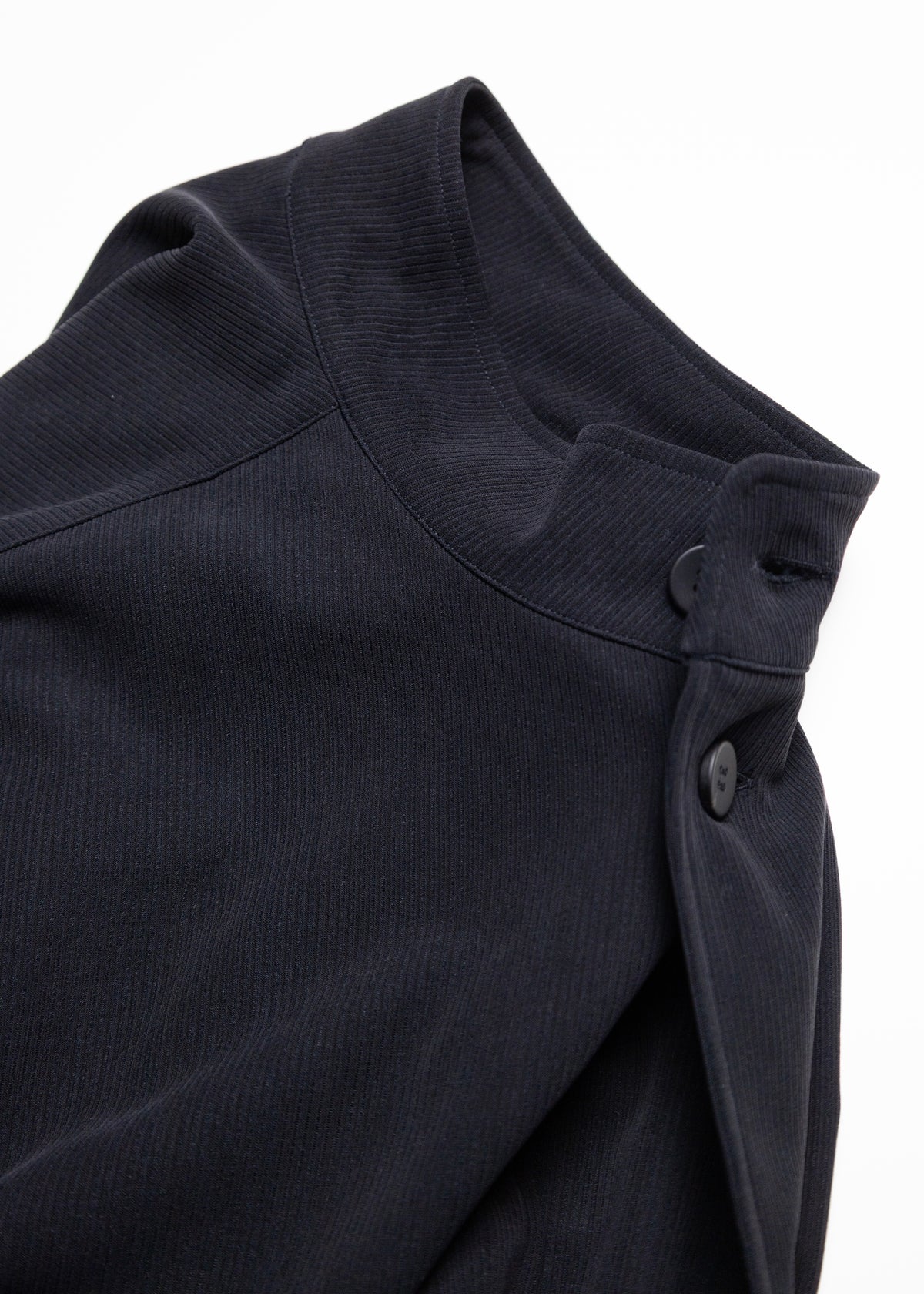 [KANEMASA PHIL.] 22G Cupro Fibril Rib Collarless Coveralls