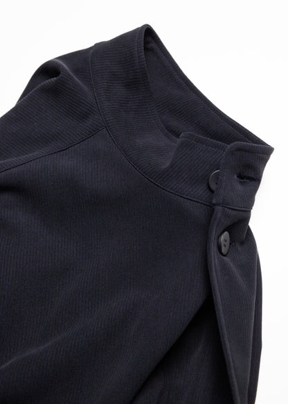 [KANEMASA PHIL.] 22G Cupro Fibril Rib Collarless Coveralls