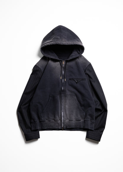 [KHOKI] Combination Zip Hoodie
