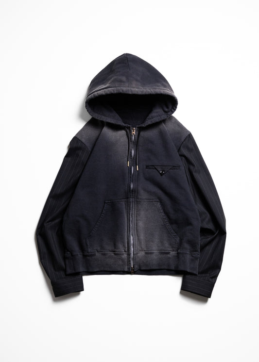 [KHOKI] Combination Zip Hoodie