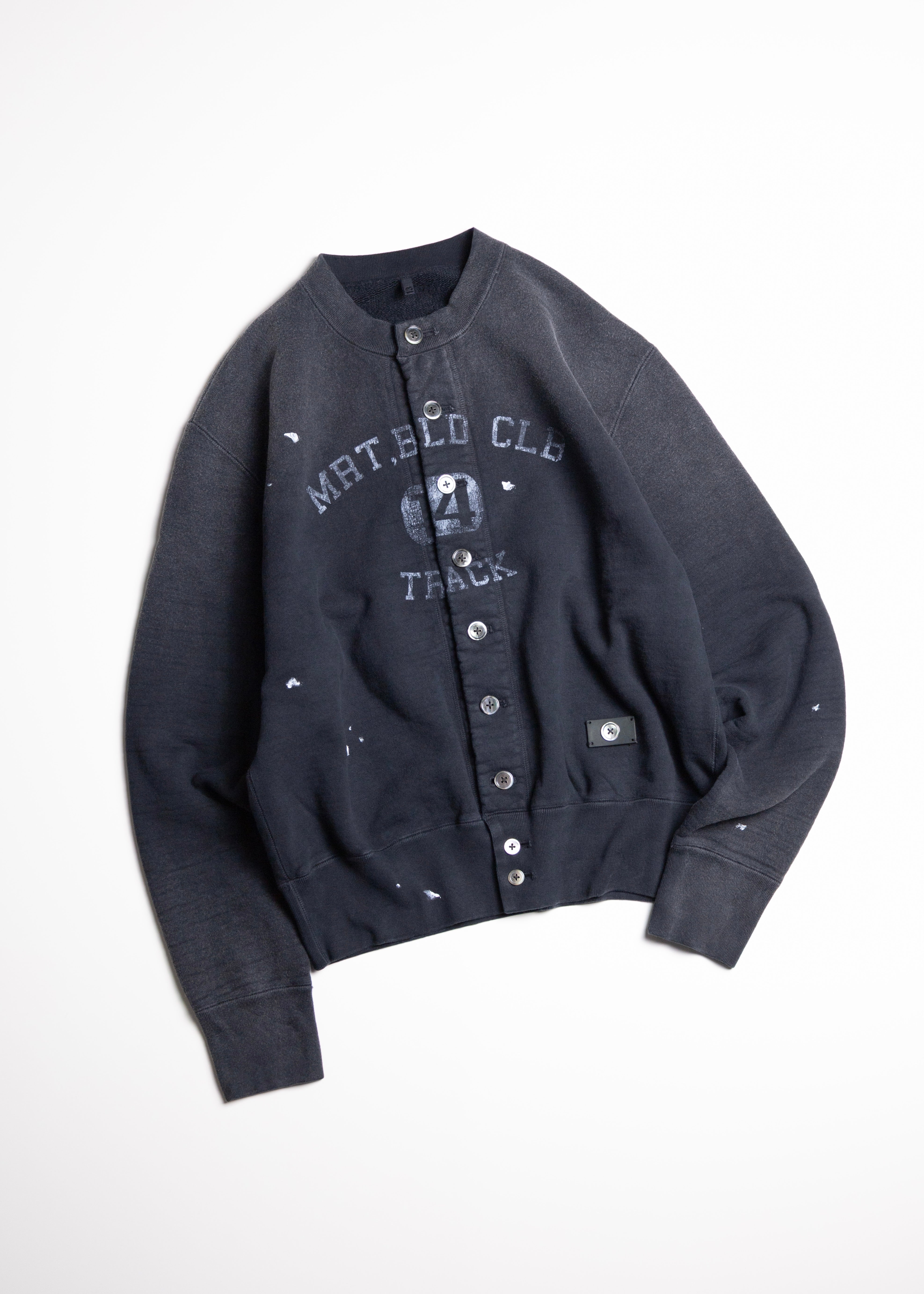 KHOKI （コッキ）Vintage-effect sweat cardigan – process