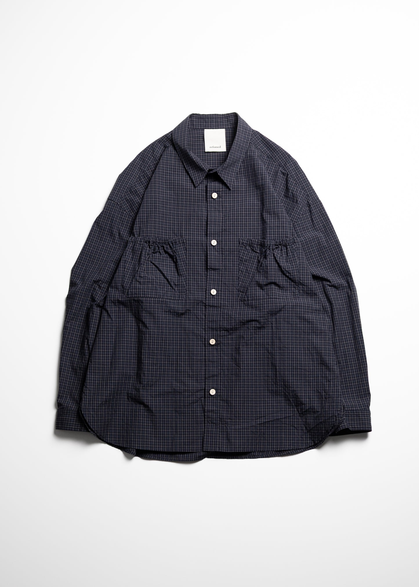 [refomed] WRIST PATCH WIDE SHIRT "CHECK"