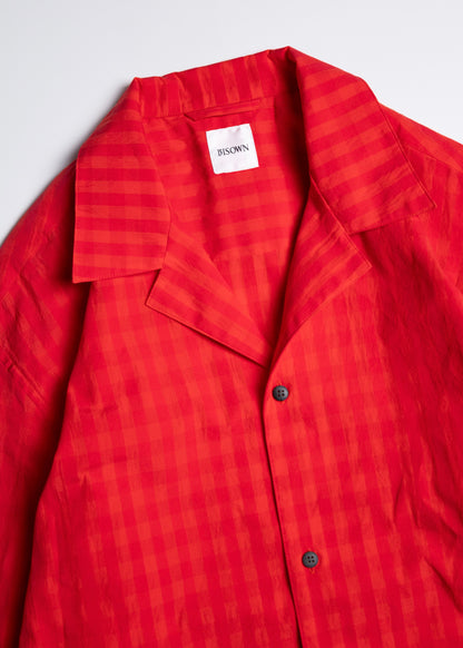[BISOWN] COTTON HIDDEN CHECK SLEEPING SHIRTSJACKET