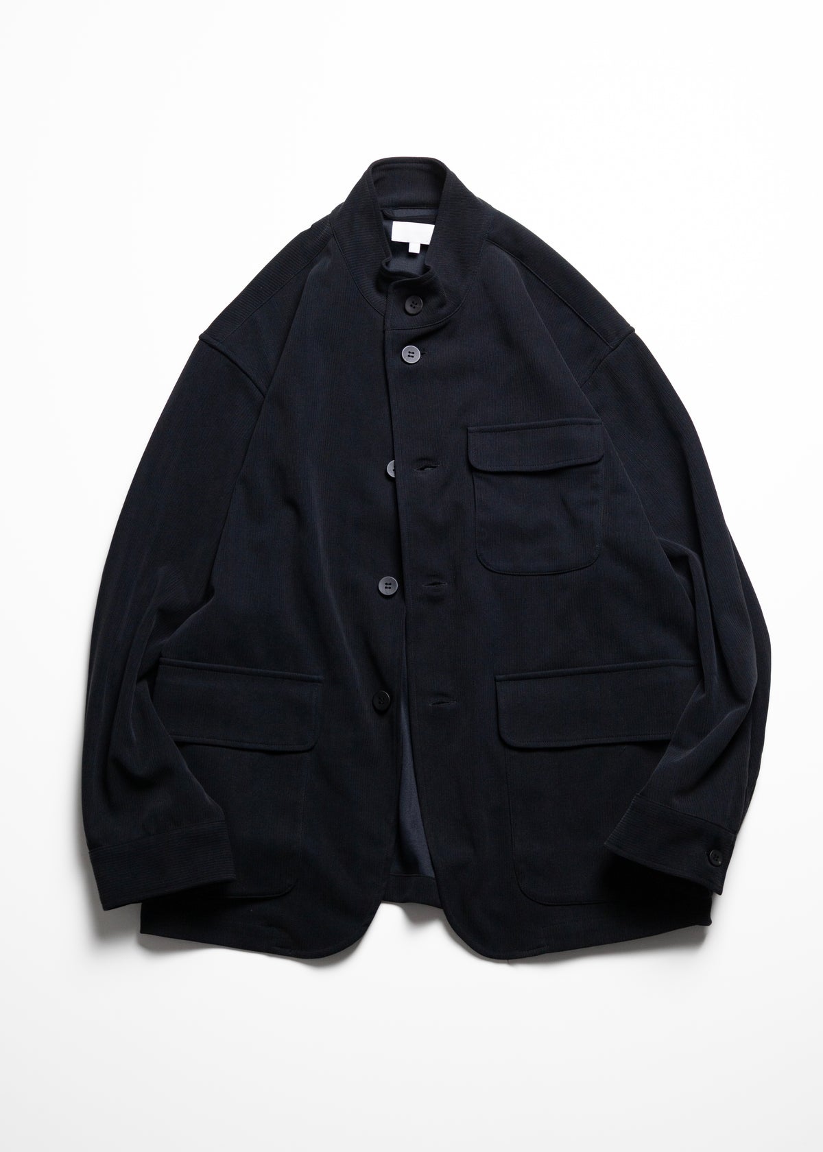 [KANEMASA PHIL.] 22G Cupro Fibril Rib Collarless Coveralls
