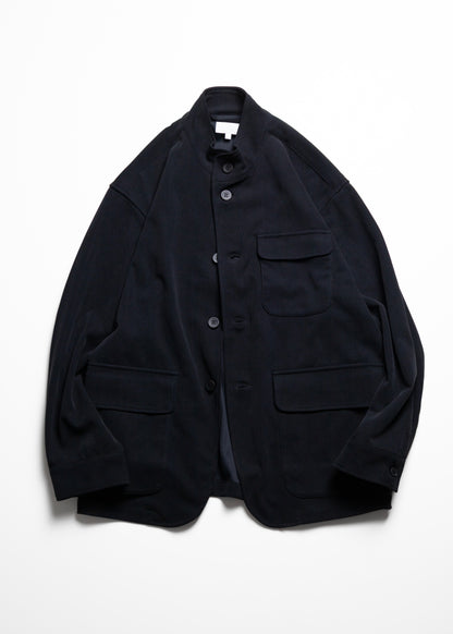 [KANEMASA PHIL.] 22G Cupro Fibril Rib Collarless Coveralls