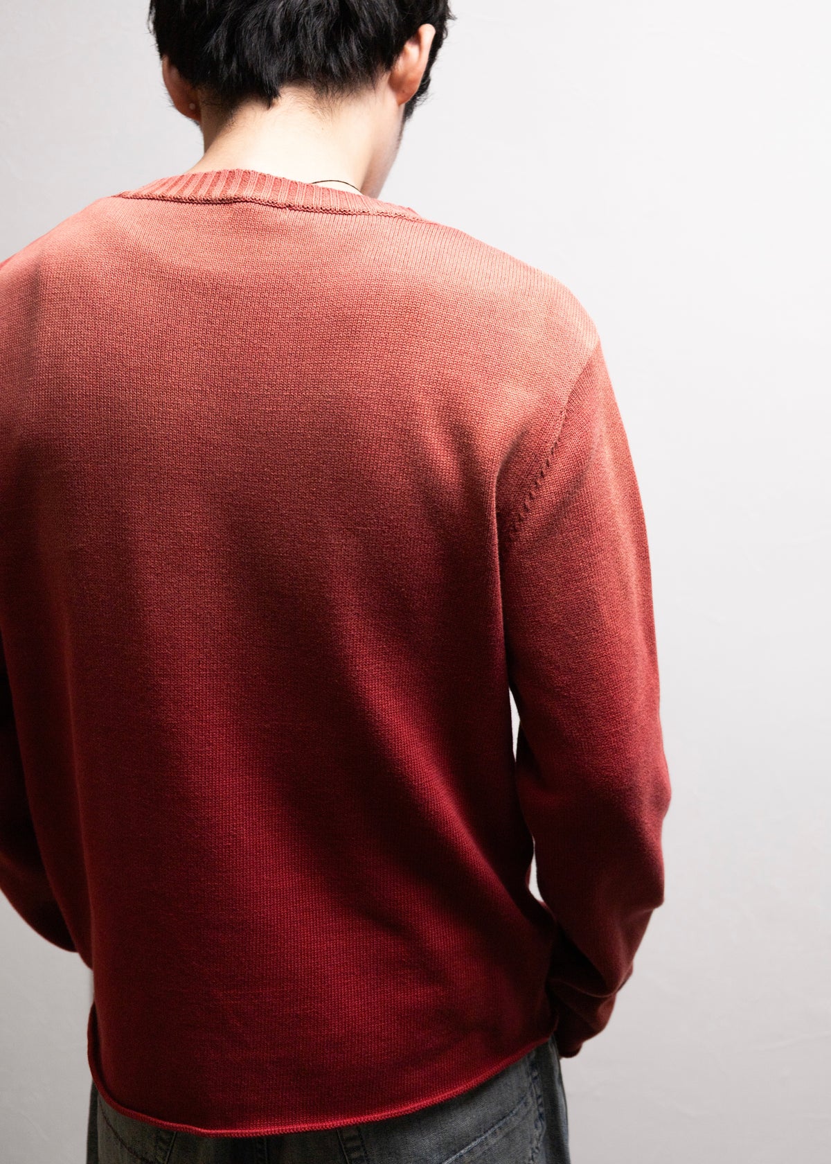 [KHOKI] Vintage-effect Cotton Knit Pullover