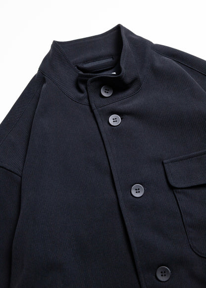 [KANEMASA PHIL.] 22G Cupro Fibril Rib Collarless Coveralls