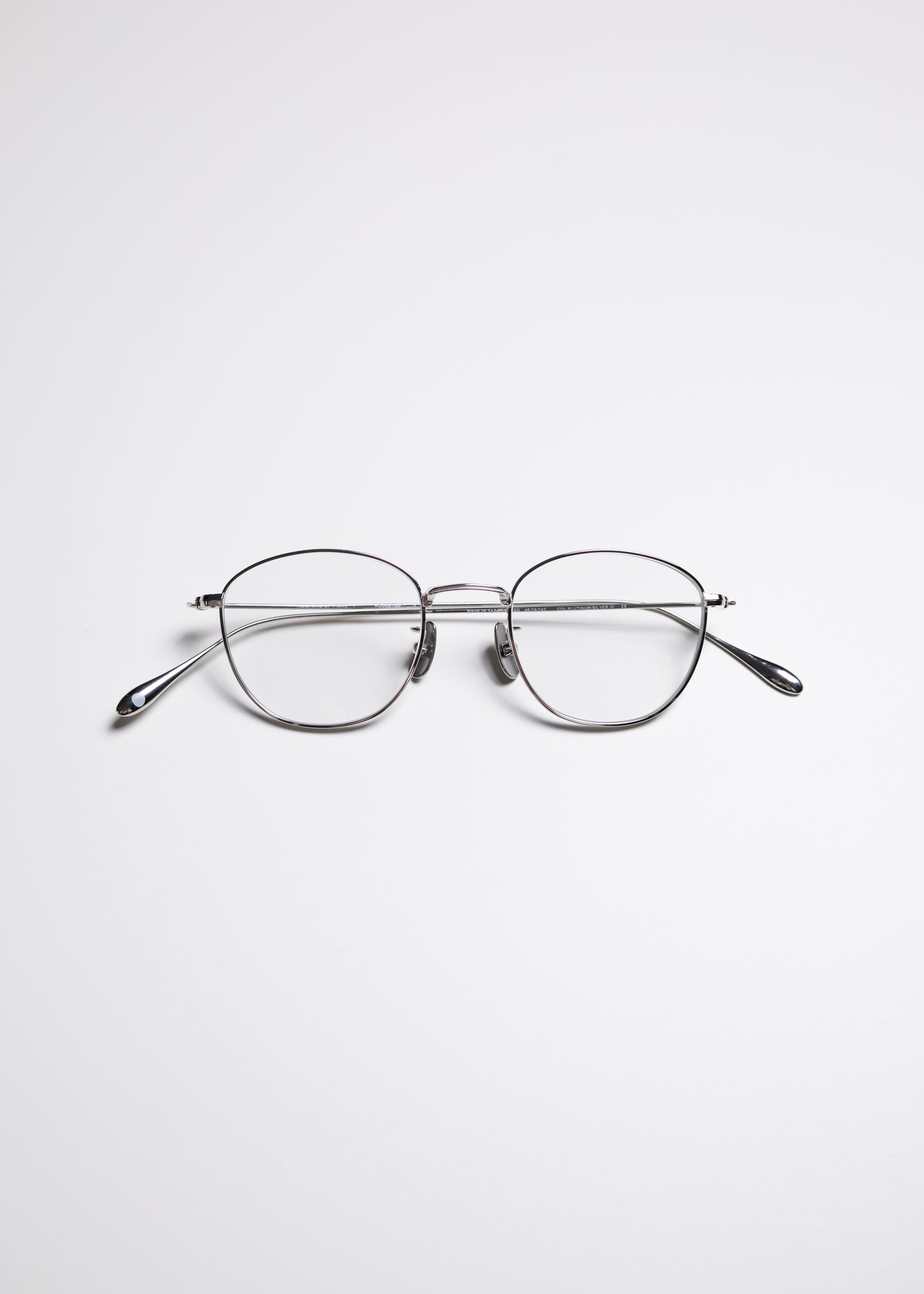 [NOCHINO OPTICAL] KOUGETSU #1. PLUTINUM SILVER × CLEAR to D.GREY