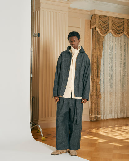 [Blanc YM] Silk Denim Wide Pants