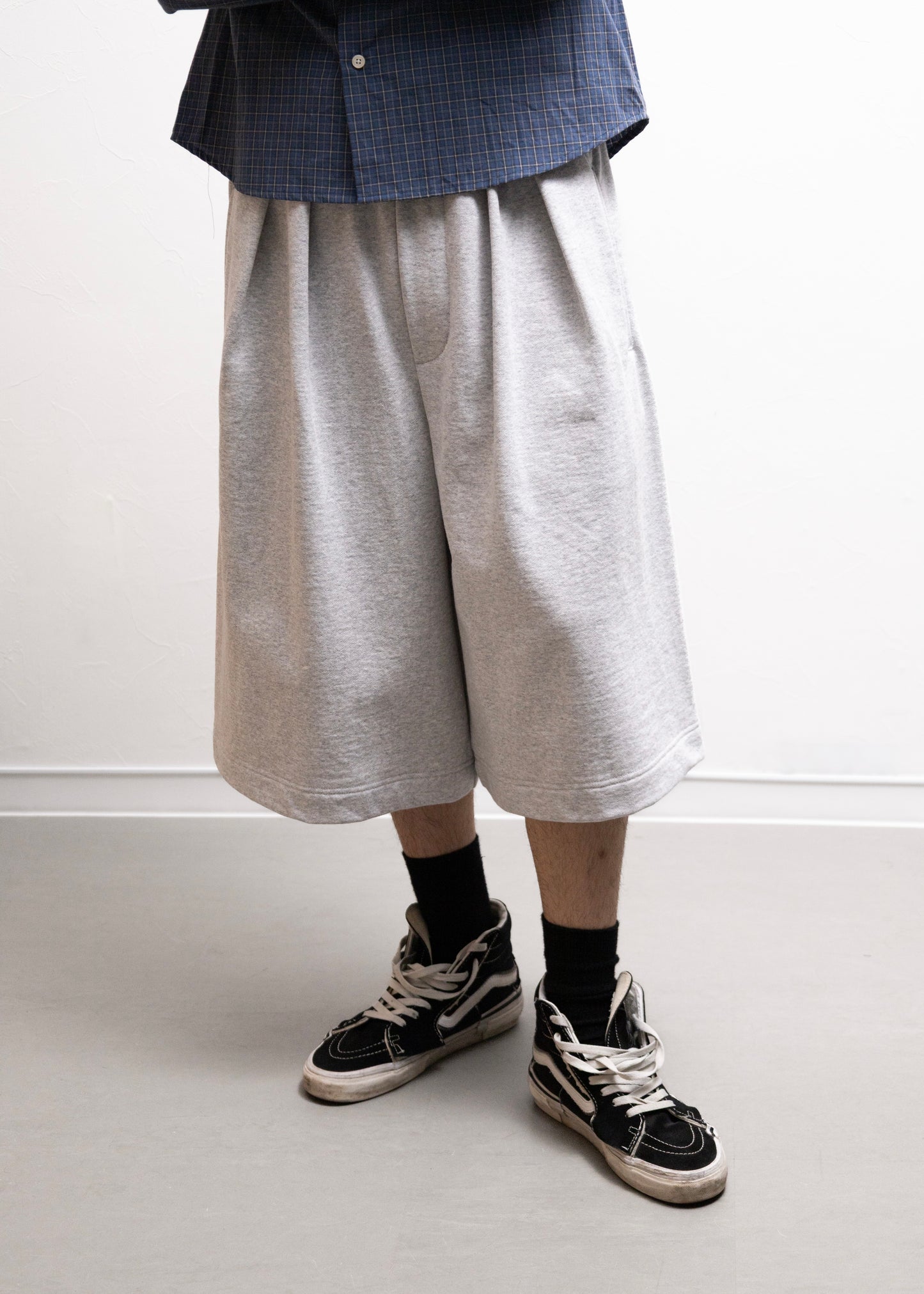 [ROTOL] Double Tuck Hakama Sweat Shorts