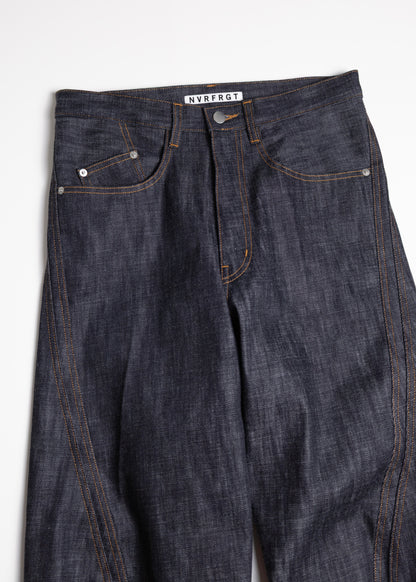 [NVRFRGT] 3D TWISTED WIDE LEG JEANS
